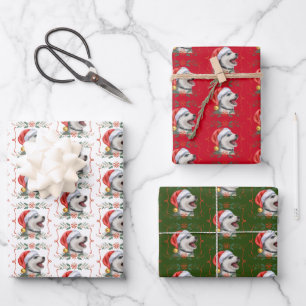 Husky Dog Weihnachtswrapping Paper Sheets Geschenkpapier Set