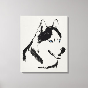 Husky-Druck Stretch Leinwand Siberian Husky Hund