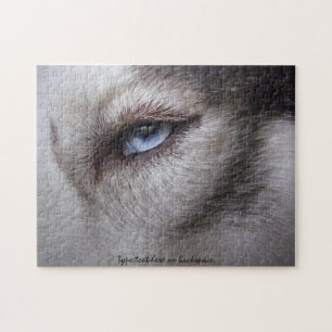 Husky Eyes Puzzle Personalisierte Schlittenhundepu