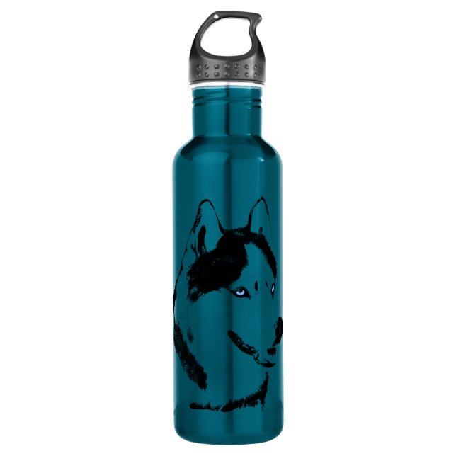 Husky Flasche Personalisiert Husky Dose Wasser Fla Edelstahlflasche (Vorderseite)