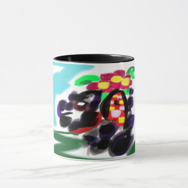 Husky Freude  Tasse (Zentrum)