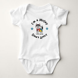 Husky Funny Baby Apparel Design Strampler