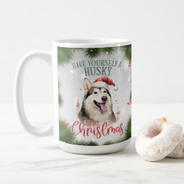 Husky Funny Dog Puff Weihnachtskaffee Tasse