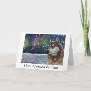 Husky-Geburtstagskarte Karte
