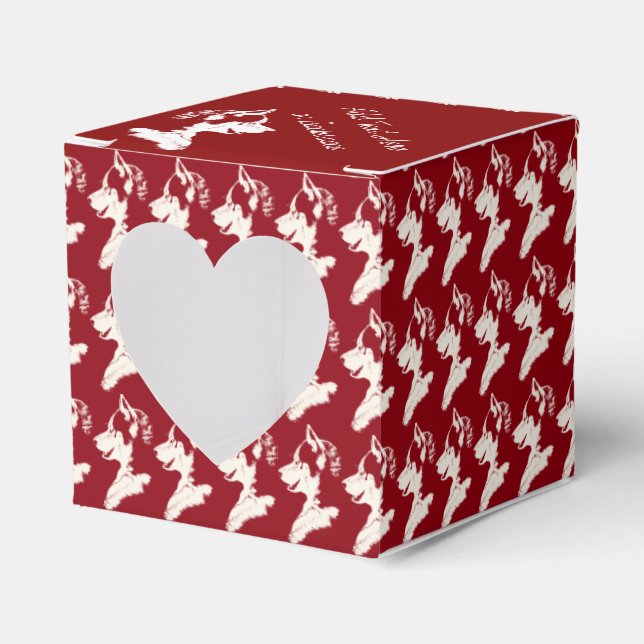 Husky-Geschenkboxen personalisieren Husky-Puppy-Ge Geschenkschachtel (Vorderseite)