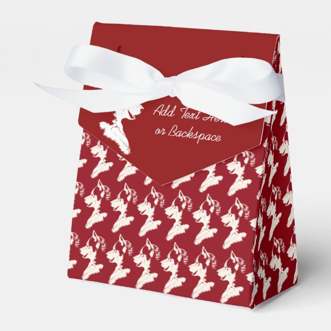 Husky-Geschenkboxen personalisieren Husky-Puppy-Ge Geschenkschachtel (Vorderseite)