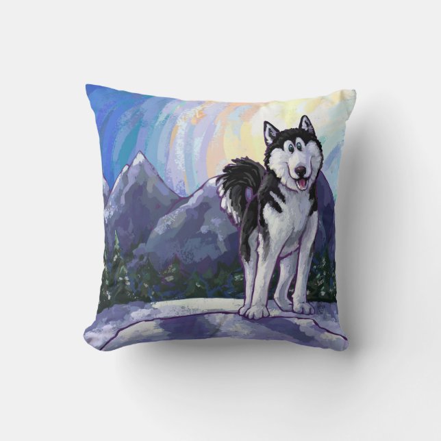 Husky-Geschenke und Zubehör Kissen (Vorderseite)