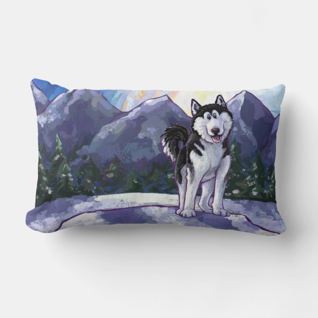 Husky-Geschenke und Zubehör Lendenkissen (Vorderseite)