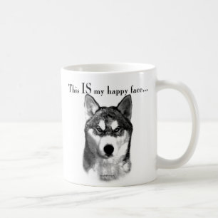 Husky-glückliches Gesicht Kaffeetasse