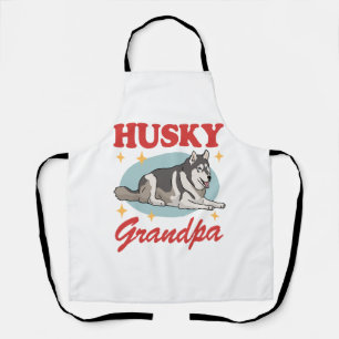 Husky Grandpa Dog Owner Siberian Husky Schürze