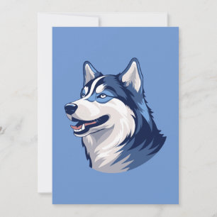 Husky Howlers Husky Dog Power Logo Art Feiertagskarte