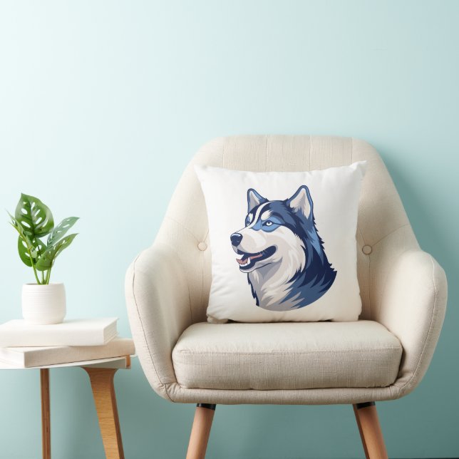 Husky Howlers Husky Dog Power Logo Art Kissen (Stuhl )
