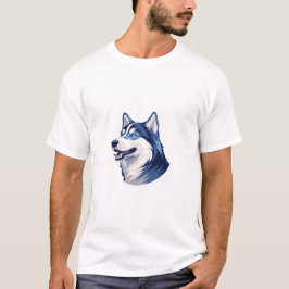 Husky Howlers Husky Dog Power Logo Art T-Shirt