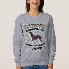 Husky Hund Christmas Hund umarmt Sweatshirt