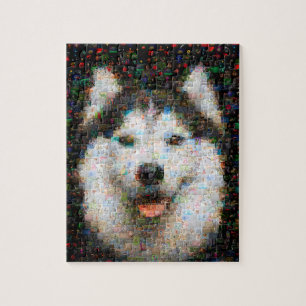 Husky Hund Foto Mosaik