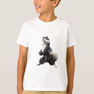 Husky Hund kennt Karate, Husky Hund Karate Spieler T-Shirt