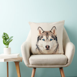 Husky-Hund-Kunst-Design Groß Kissen