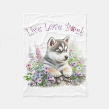 Husky Hund Mama Floral