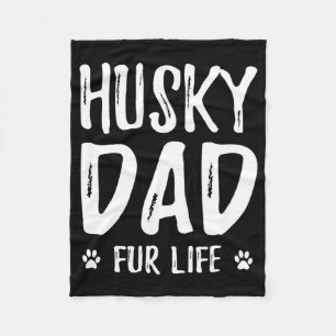 Husky Hund Papa Geschenkidee für lustige Hunde Fleecedecke