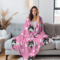 Husky Hund, rosa Personalisierter Name wiederholen
