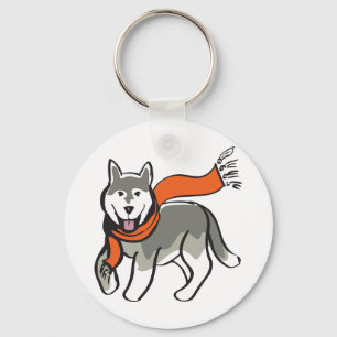 Husky Hund Schlüsselanhänger