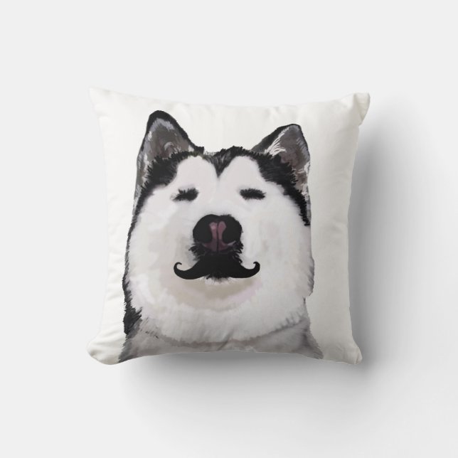 Husky Hund zeichnend Kissen (Vorderseite)
