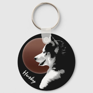 Husky-Hunde-Schlüsselanhänger Individuelle Husky-W Schlüsselanhänger