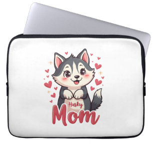 Husky-Hundemama Süßes Kawaii-Design Laptopschutzhülle