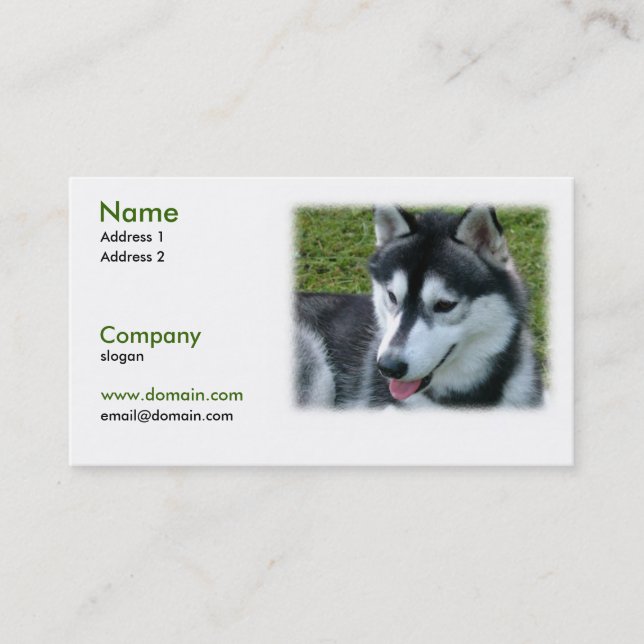Husky-HundeVisitenkarte Visitenkarte (Vorderseite)