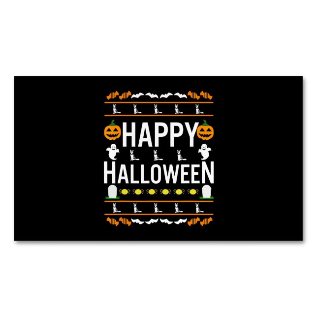 Husky | Husky Black Halloween Lazy Ugly Costume Magnetische Visitenkarte (Vorderseite)
