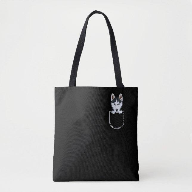 Husky in der Brust Tasche (Vorderseite)
