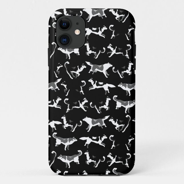 Husky iPhone Siberian Husky Malamute Fall Case-Mate iPhone Hülle (Rückseite)