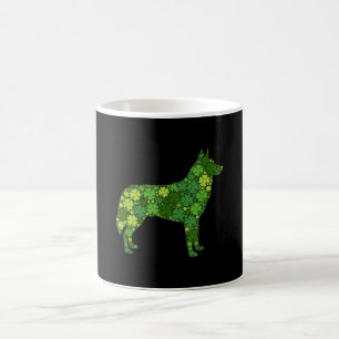 Husky Irish Lucky Green Kleeblatt Clover Kaffeetasse