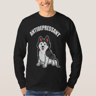 Husky ist mein Antidepressiv sibirischer Husky T-Shirt