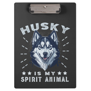 Husky ist mein Geist Tier Majestic Husky Hund Klemmbrett