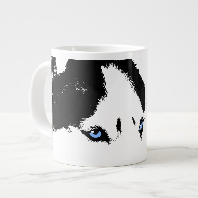 Husky-Jumbo-Tasse Siberischer Husky-Cup Personalis Jumbo-Tasse (Vorderseite Links)