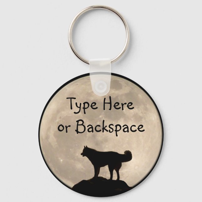 Husky Key Chains Sled Dog Husky Schlüsselanhänger  (Vorderseite)