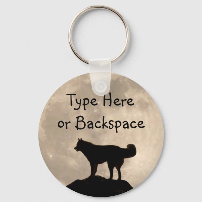 Husky Key Chains Sled Dog Husky Schlüsselanhänger  (Vorderseite)