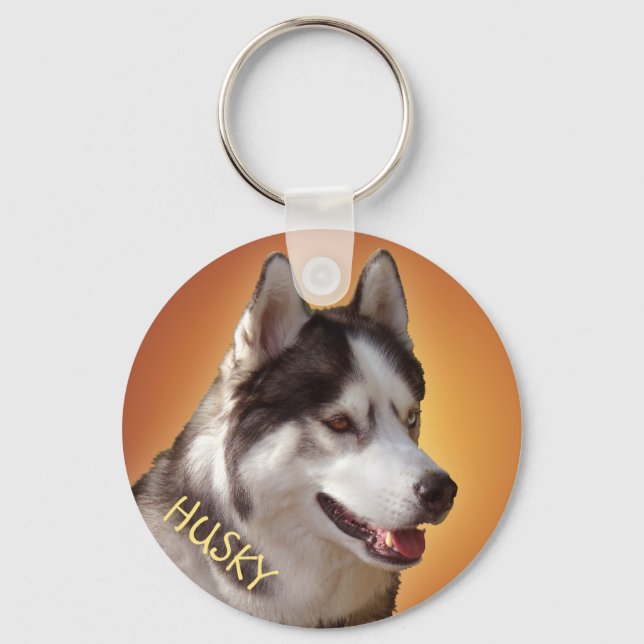 Husky Key-Ketten Bi-Eye-Schlitten-Hunde-Schlüssela Schlüsselanhänger (Vorderseite)