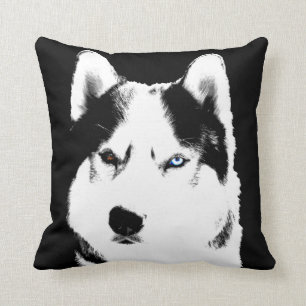 Husky Kissen Sibirien Husky Malamute Kissen Gesche
