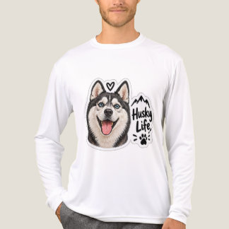 Husky Leben Cute Hunderasse Ästhetik Grafik Langar Tri-Blend Shirt