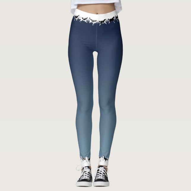 Husky Leggings Husky Malamute Chien Pantalon Leggi (Devant)
