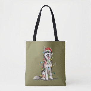 Husky-Liebhaber Weihnachten Sibirischer Weihnachts Tasche