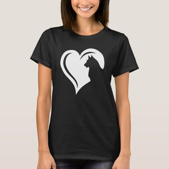 Husky Lover Herz für Mädchen und Frauen, die Liebe T-Shirt (Vorderseite)