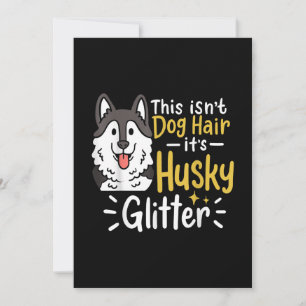 Husky Lover Owner gibt Husky Hair T - Shirt Feiertagskarte