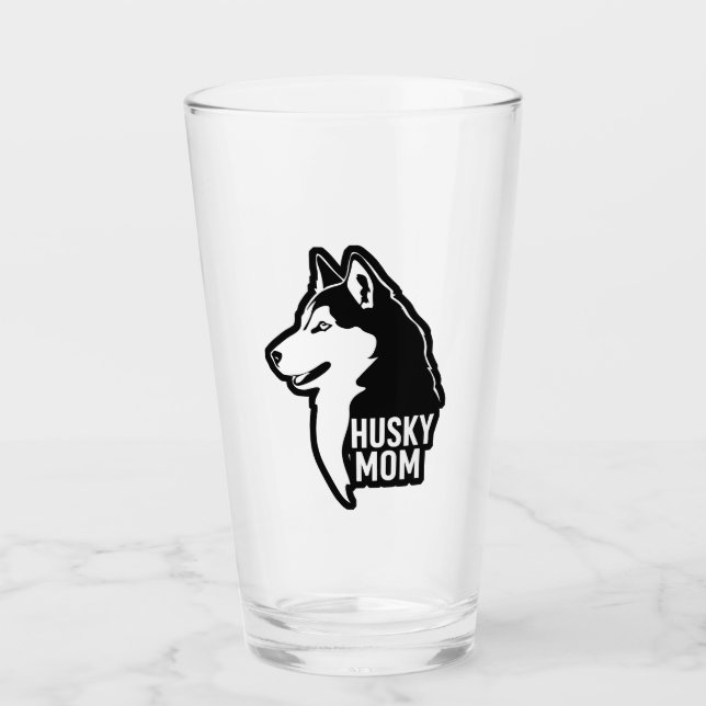 Husky-Mama Glas (Vorderseite)