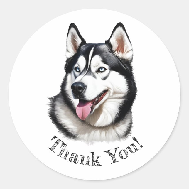 Husky Merci ! Autocollants (Devant)