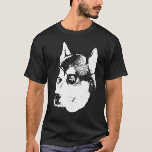 Husky mit Augenpflaster T-Shirt