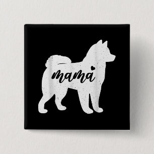 Husky Mthers Day   Dog Paw Lover Gift Button