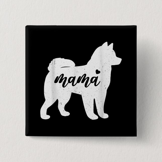 Husky Mthers Day | Dog Paw Lover Gift Button (Vorderseite)